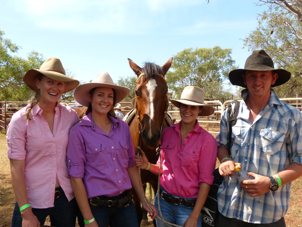 The Crew at Derby rodeo, pre STation Challenge, L-R Jaime, Jess, Anghard and Jeremy