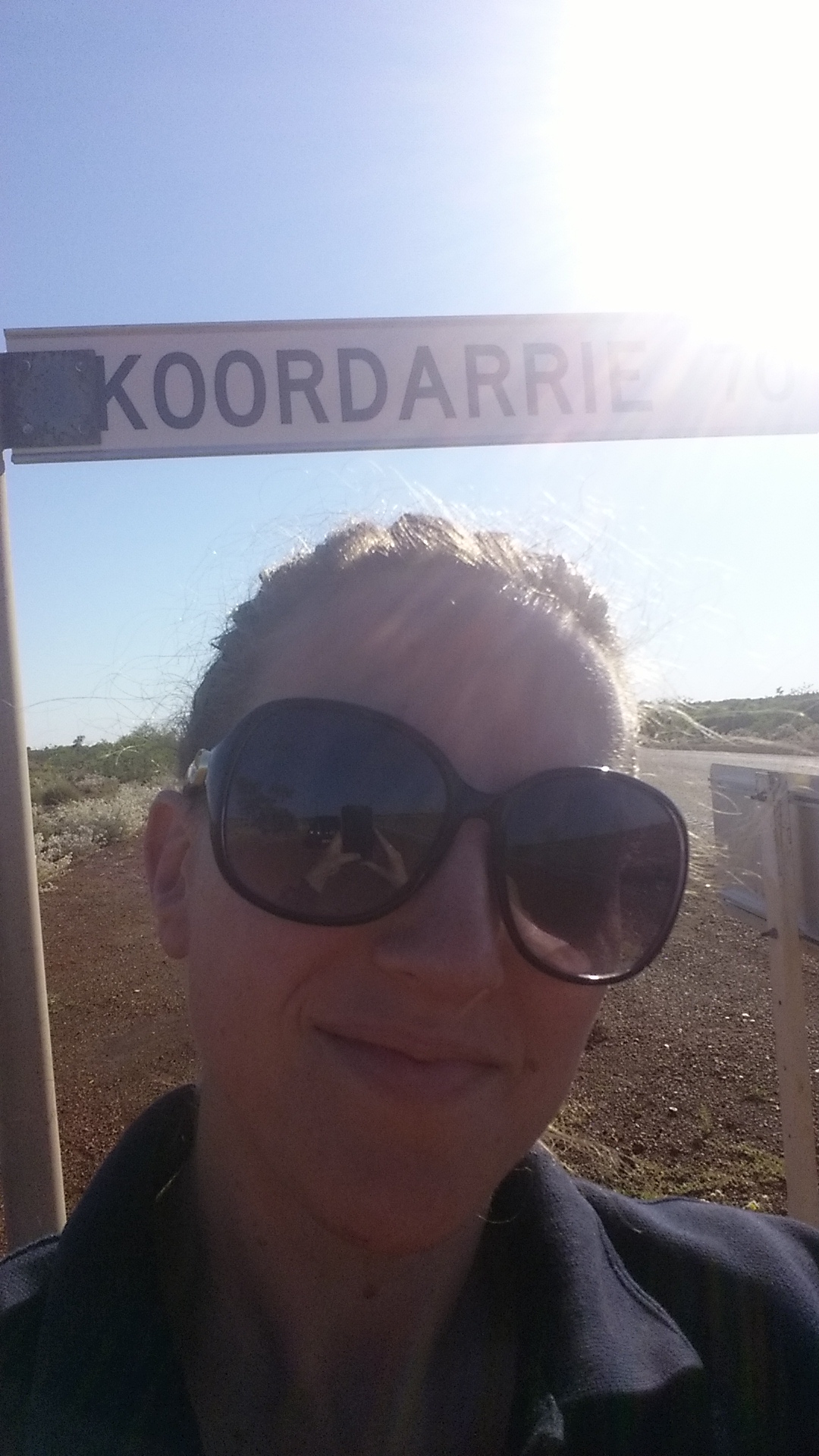 4.1. Me at the North West Coast Hwy turnoff to Koordarrie